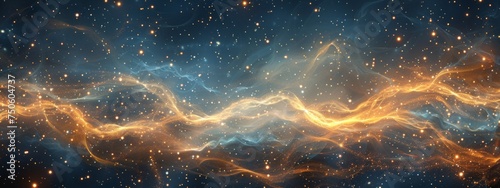 background with sparkles and waves with celestial theme dominant colors abstract