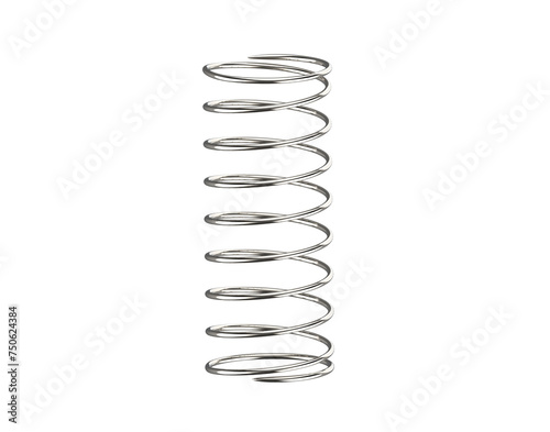 Metal spring isolated on transparency background