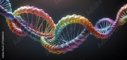Multicolored polynucleotide consisting of polymers forming protein structure or macromolecules