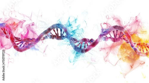 abstract dna isolated on a white background