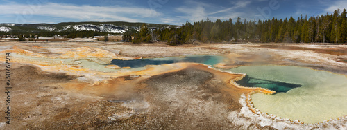 Geothermal hot spring in Yellowstone Park