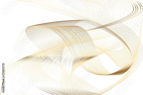 Abstract Beige and White Pattern with Waves. Striped Linear Texture. Raster. 3D Illustration