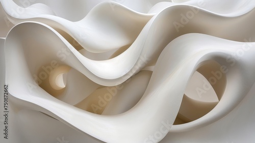 a close up of a white object that looks like a wave of liquid or liquid on a sheet of paper.