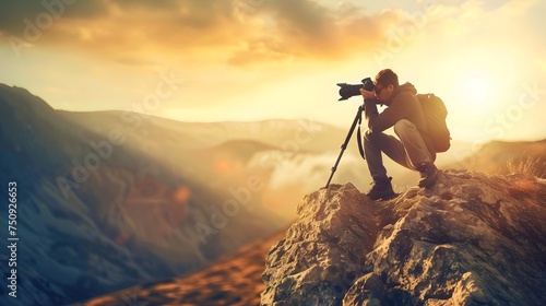 Professional photographer concentrate and continue his passion for photography.Professional photographer concentrate and continue his passion for photography.