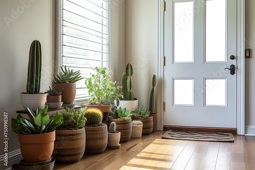 Cactus and Succulent Coastal Apartment Aegean Sunshine Display by Doorway