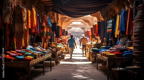 Souvenir shop in the old town of Essaouira, Morocco