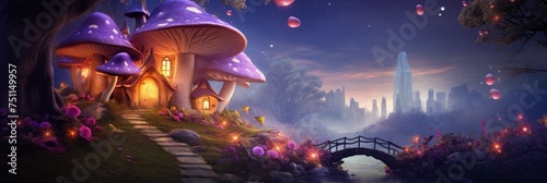 Fairytale Magic Mushroom House in the Forest