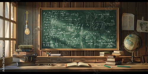Chalkboard Math Unraveling the Mysteries of Algebra Generative AI