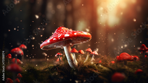 Fly agaric red mushroom toxic poison dangerous 