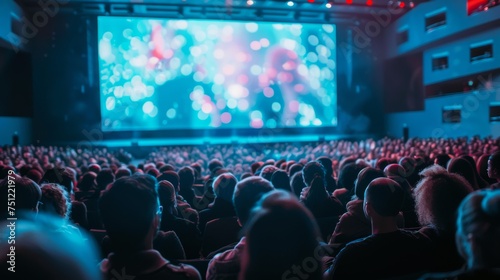 the conference hall or seminar meeting with large media screen