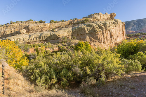 View of Turtle Rock next to Cub Creek Road in the Dinosaur National Monument