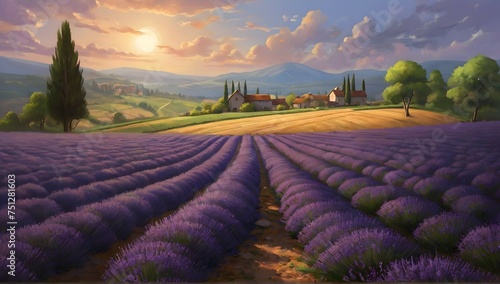 splash art lavender fields