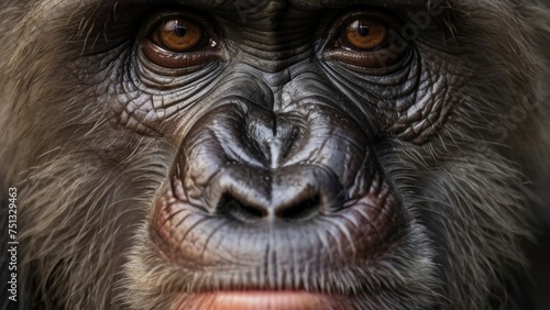 Close-up ape face