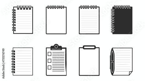 Note icon set. notepad icon vector. edit file. write