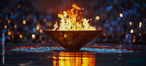 Olympic Blaze: An Illustration Capturing the Glory of the Olympic Flame in All Its Grandeur