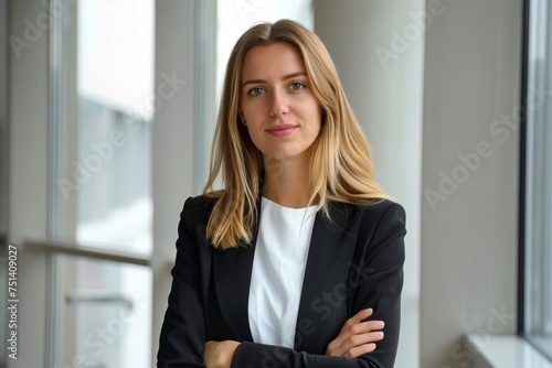 Moderne Business Frau. Chefin bei einem Startup. Erfolgreiche Frau im Beruf als Personalfoto.