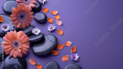 spa, wellness background in purple color