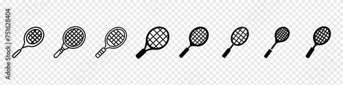 Badminton icon, Badminton racquets icon, badminton racquets or rackets icon, Badminton bat for hitting shuttlecocks in indoor sports, Badminton Flat Icon 