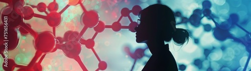 Scientist silhouette pastel chemical romance