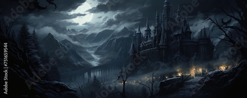 Gothic castle illutration