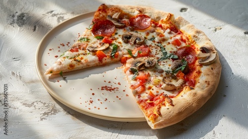 Gourmet Pizza Slice with Fresh Toppings