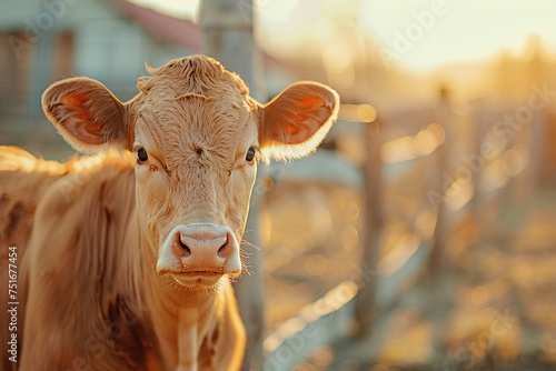 a cow looking at the camera
