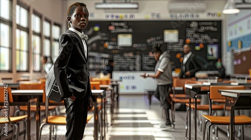 teacher black boy school