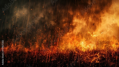 flames raining fire
