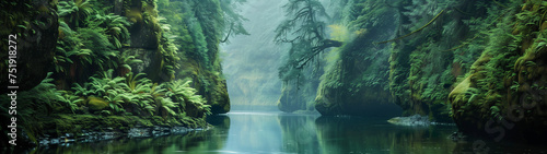 Verdant Solitude: The Secluded Rainforest River
