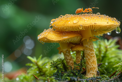 Mokhovaya Polyana: An ant on a mushroom