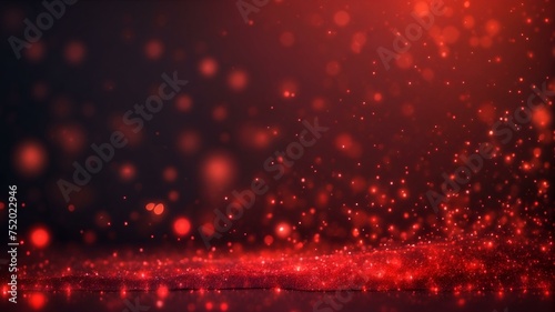 A sea of red sparkles cascades across a mysterious dark background, exuding luxury and passion with a touch of festive glamour