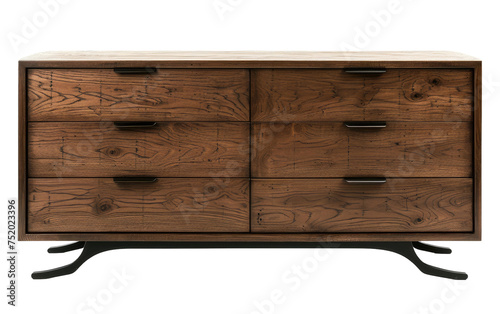 Dresser with a Mid-century Modern Twist isolated on transparent Background