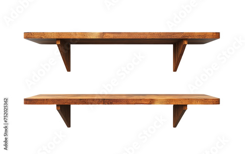 Shelves with a Mid-Century Modern Twist isolated on transparent Background