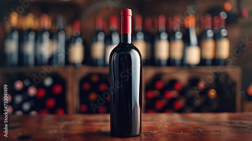 A Bottle of Fine Red Wine Generative AI