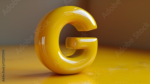 **"G" on yellow Background 4k