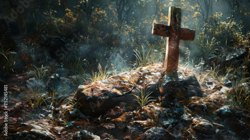 Cross in stone