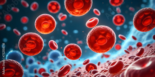 Red Blood Cells, Blood Clot, Medical Science Background