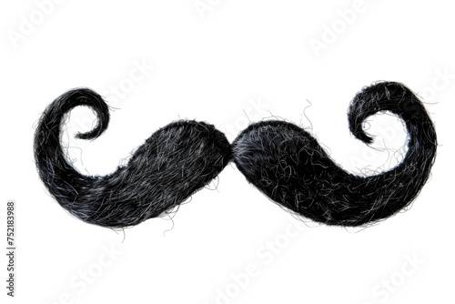 The Curly Black Mustache Isolated On Transparent Background