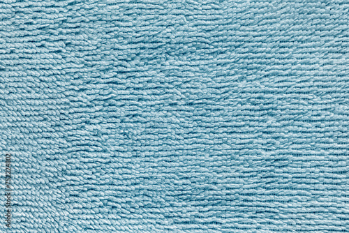 abstract background of blue terry towel texture close up