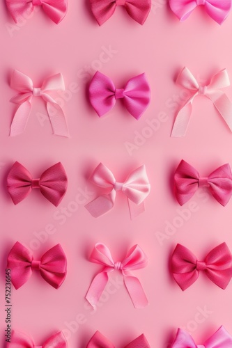 Pattern de lazos coquette, cintas de colores rosas aesthetic para decoración del pelo