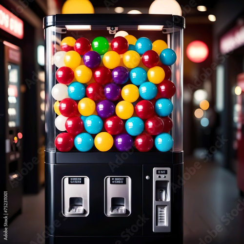 Máquina expendedora de bolas de colores azul morado rojo amarillo blanco, de caramelo y chicle