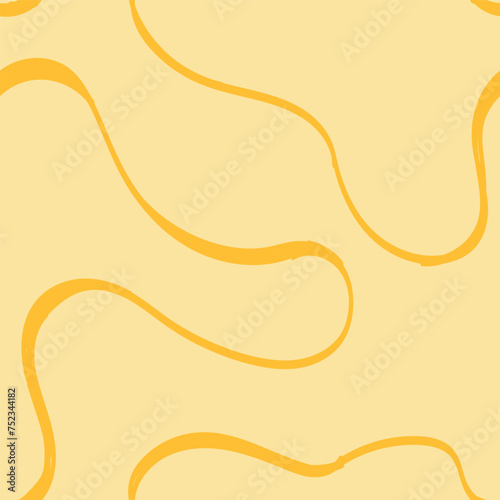 Seamless abstract pattern with squiggles and scribbles. Weaved curved lines. Chaotic ink scribbles decorative texture. Messy doodles, wavy and curly lines.