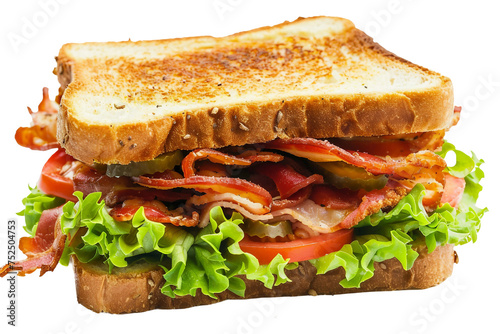 BLT Sandwich Isolated on a Transparent Background