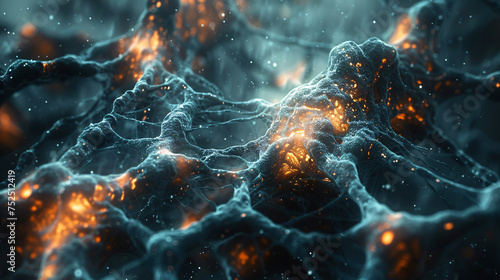 Neural connections mycelium background