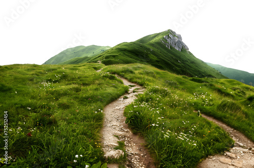 Mountain path isolated on Transparent Background. Ai Generated 