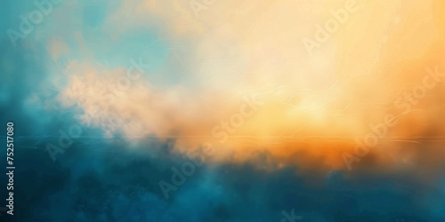 a blurred blue and yellow background wallpaper Generative AI
