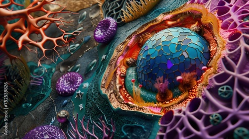 Zbliżenie kolorowego morskiego anemone ukazujące jego żywe barwy i detale. Roślina morska wygląda dynamicznie i zachęca do obserwacji natury podwodnej.
