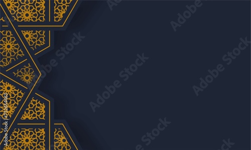 slamic Arabic Ornament Border Luxury Abstract Background with Copy Space area 