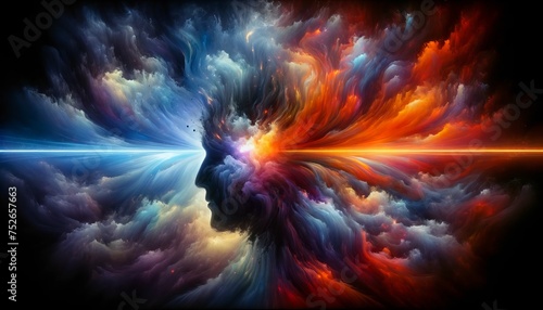 Psychological Supernova: The Colorful Unfolding of Emotional Energy in an Abstract Mental Explosion