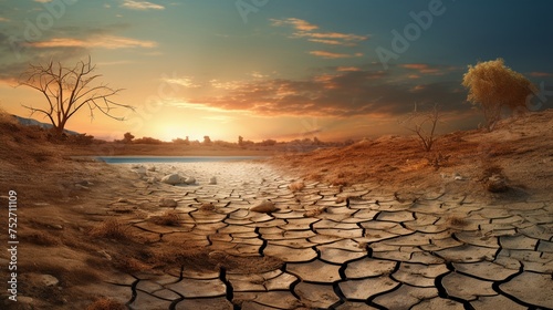 A landscape thirsting for change visualizing the dire consequences of global warming and drought